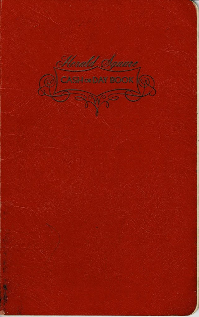 Vintage Herald Square Cash or Day Book Front Cover